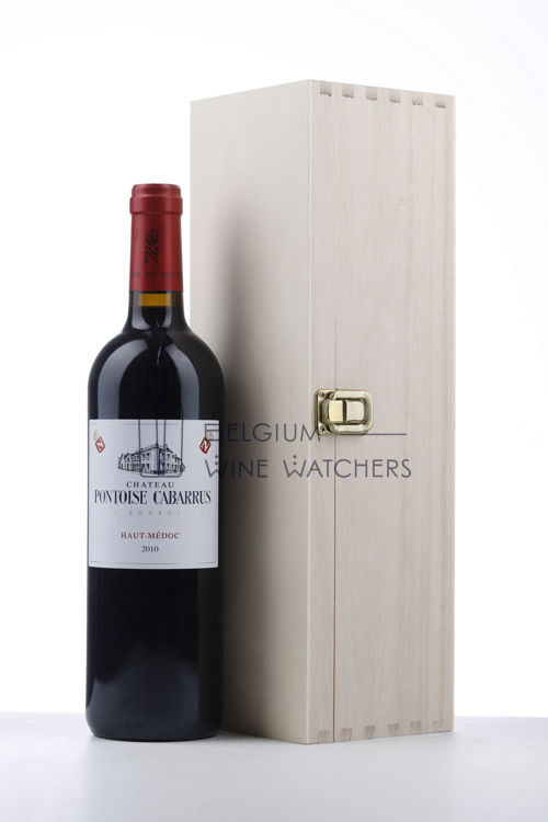 Picture of 2010 Chateau Pontoise Cabarrus Cru Bourgeois with wooden giftbox